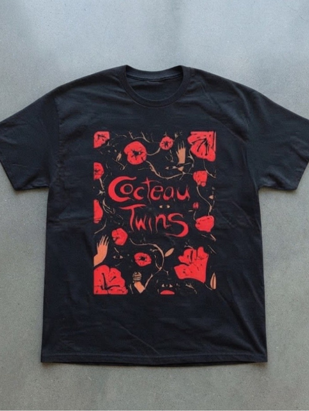 Cocteau Twins Alternative Rock Band Graphic Tee Black Gildan T-shirt
